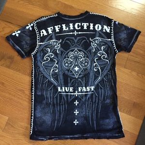 Affliction Shirts - AFFLICTION LIVE FAST MENS T-SHIRT Affliction Shirts - AFFLICTION LIVE FAST MENS T-SHIRT